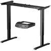 Costway Bureau Assis Debout Electrique -2 Moteurs - Réglable En Hauteur (70-120 Cm) Et Largeur (109-151 Cm) Moins De 50 Db Noir