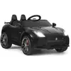 GOPLUS Voiture Electrique pour Enfant 12V avec Télécommande,Démarrage/Frein en Douceur,Sons avec Volume Réglable Noir