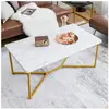 COSTWAY Table Basse Imprimée Marbre 107 x 60 x 45.5 CM (L x l x H) Mod...