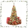 GOPLUS 140CM Sapin de Noël avec 150 Lumières LED,Flocage à Crayons Arb...
