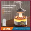 ROLEADER Diffuseur d'huiles essentielles, humidificateur à gouttes de pluie avec veilleuse colorée, minuterie, Pour Maison,Chambre,Yoga