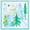 Layered stencil doodle trees - Sizzix