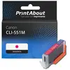 PrintAbout huismerk Inktcartridge CLI-551M Magenta Geschikt voor Canon