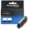 PrintAbout huismerk Inktcartridge CLI-581C Cyaan Geschikt voor Canon