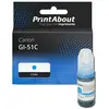 PrintAbout huismerk Inktcartridge GI-51C Cyaan Geschikt voor Canon