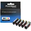 PrintAbout Huismerk Canon PGI-580XXL PGBK/CLI-581XXL BK/CMYK Inktcartridge 5-kleuren Voordeelbundel Extra hoge capaciteit