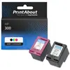PrintAbout huismerk Inktcartridge 300 (CN637EE) Zwart + 3 kleuren Multipack geschikt voor HP