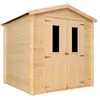 Abri de jardin en bois 3,53 m² - avec sol imprégné   extérieur H218 x ...