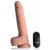 Big Shot Vibrerende & Stotende XL Dildo met Zuignap en Ballen - Beige