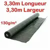 130g/m2 Toile Bache de paillage tissée Anti-Mauvaises Herbes Largeur 3...