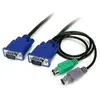 StarTech.com 3 en 1 Câble pour Switch KVM VGA avec PS/2 - câble clavier / vidéo / souris (KVM) - 1.8 m
