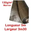 130g/m2 Toile Bache de paillage tissée Marron Anti-Mauvaises Herbes La...