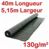 130g/m2 Toile Bache de paillage tissée Anti-Mauvaises Herbes Largeur 5...