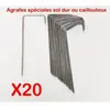 ZENLYS Lot de 20 Agrafes de Fixation Métal pour Toile de paillage ou g...
