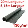 Largeur 5,15m Longueur 20m 130g/m2 Toile Bache de paillage tissée Anti...