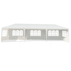 COSTWAY Tonnelle de Jardin Imperméable 3x9M-5 Parois Amovibles-Fenêtre Transparente sur Côté-pour Fêtes,Mariage,BBQ de Plage