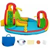 COSTWAY Château Gonflable pour 3 Enfants avec 2 Toboggans,Bassin d'Ecl...