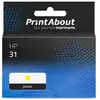 PrintAbout huismerk Inktcartridge 31 (1VU28AE) Geel Geschikt voor HP