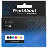 PrintAbout huismerk Inktcartridge 114 (C13T07A1/B1/B2/B3/B4/B540) 6-kleuren Multipack Geschikt voor Epson