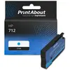 PrintAbout huismerk Inktcartridge 712 (3ED67A) Cyaan Geschikt voor HP