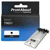 PrintAbout huismerk Inktcartridge T9651 Zwart Geschikt voor Epson