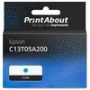 PrintAbout huismerk Inktcartridge C13T05A200 Cyaan Hoge capaciteit Ges...