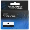 PrintAbout huismerk Inktcartridge C13T11C140 Zwart Geschikt voor Epson