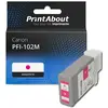 PrintAbout huismerk Inktcartridge PFI-102M Magenta Geschikt voor Canon