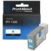 PrintAbout huismerk Inktcartridge PFI-120C Cyaan Geschikt voor Canon