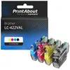 PrintAbout huismerk Inktcartridge LC-422VAL 4-kleuren Multipack geschikt voor Brother