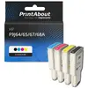 PrintAbout huismerk Inktcartridge F9J64/65/67/68A (728) 4-kleuren Mult...