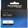 PrintAbout huismerk Inktcartridge PGI-72GY Grijs Geschikt voor Canon