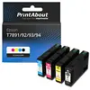 PrintAbout huismerk Inktcartridge T7891/92/93/94 4-kleuren Multipack geschikt voor Epson