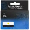 PrintAbout huismerk Inktcartridge 730 (P2V70A) Geel Hoge capaciteit Ge...