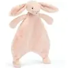 Jellycat Doudou plat Bashful Lapin Blush (20 cm)