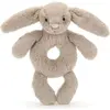 Jellycat Hochet Bashful Lapin Beige (18 cm)
