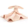 Jellycat Doudou plat Bashful Lapin Blush (34 cm)