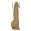Naked Addiction - Thrusting Dong met Afstandsbediening 9 Inch Caramel
