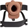 Fetish Fantasy Pipedream - 6 inch Hollow Recharge Strap On - Strap On Hollow Caramel Beige