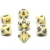 Chessex Opaque Poly 7 Set: Ivory/Black