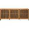HOMIFAB Buffet 3 portes bois/frêne 160 cm - Umea