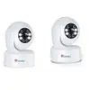 Lot de 2 PTZ Caméra Surveillance 4MP CTRONICS Intérieur 2,4/5Ghz WiFi...