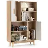 GOPLUS Bibliothèque Meuble de Rangement avec 4 Étagères Ouvertes et 2 ...