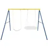 Portique de Balançoire en Métal Robuste - GOPLUS - Charge 300kg - Support de Nid d'Oiseau - Pour Balançoires
