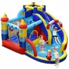COSTWAY Aquatique Gonflable 6 en 1 avec Toboggan Incurvé Piscine à Ecl...