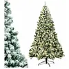 Sapin de Noël LED Artificiel 135cm COSTWAY-200 Lumières Blanc Chaud-40...