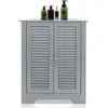 COSTWAY Armoire dAngle Meuble de Rangement 63x32x815 cm 2 Portes à Vol...