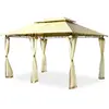 COSTWAY Tonnelle Barnum Pergola 3,9 x 2,9 x 2,7 M-Toiles Moustiquaires...