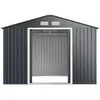 Abri de Jardin en Metal 5,3m² - GOPLUS - 2 Portes Coulissantes et Fenê...