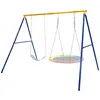 COSTWAY Portique de Balançoire pour Enfants en Forme de A Charge 300KG avec 2 Façons de Suspendre Piquets d'Ancrage 249x185x181,5cm